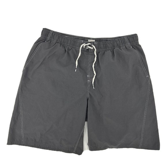 Nike Shorts Men's‎ Swim XL Gray Swimming Trunks Mesh Lined Elastic Waist - Picture 1 of 10